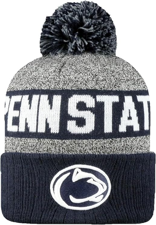 Collegiate Cuffed Knit Pom Winter Beanies