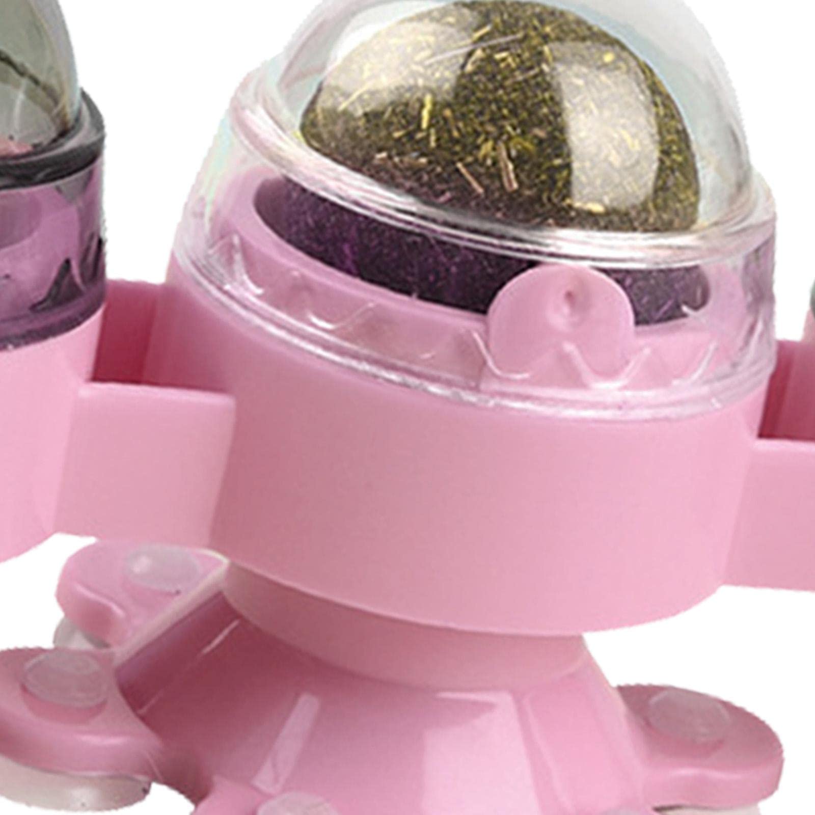 3xCatnip Balls Giocattolo Interattivo Leggero per Gatti per Angoli di Tavoli, Pareti, Terra, Rosa