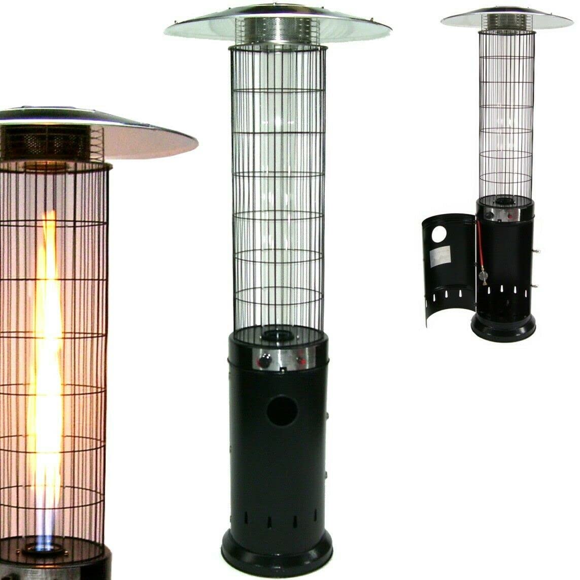 Gasheizer XXL Feuersäule Terrassenheizer 56706 Gas-Heizstrahler 13kw Heizpilz AWZ