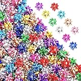 Pendant of Luck 230 Pcs Shiny Christmas Bows for Gift Wrapping, 1 in Mini Gift Wrap Bows for Christmas Decor, Hanukkah, Birthdays, Weddings, Bridal Showers, Baby Showers Occasion (Metallic Color)