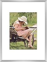 Vista 43 de Frametory, marco de fotos de aluminio de 16x20 - Marco negro de 16 x 20 con alfombrilla extraíble para foto de 11 x 14 - Marco de metal duradero