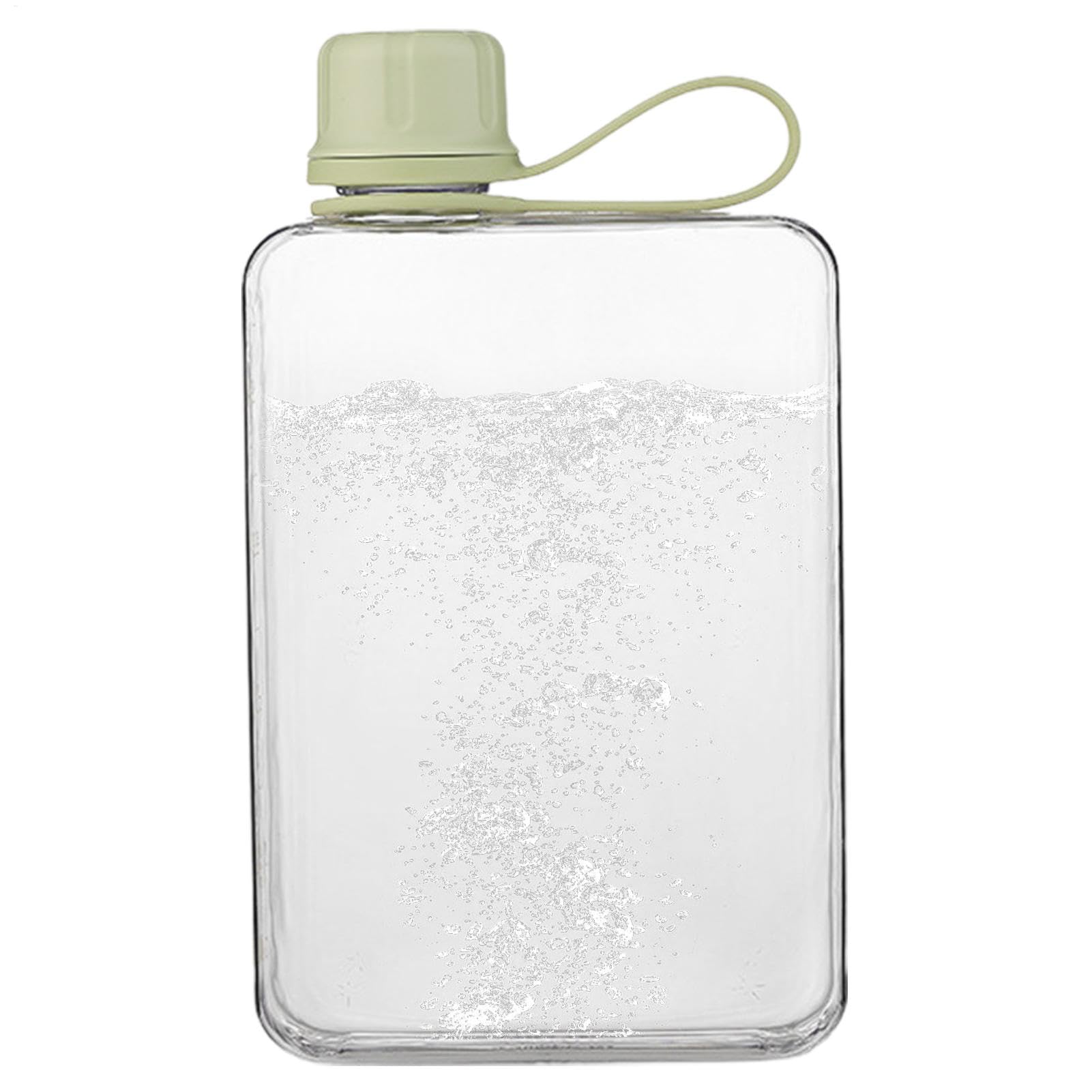 Pocket Water Bottle - 500ml Flat Water Bottle | Memo Paper Water Bottles | Leak-Proof Travel Water Bottle, Outdoor Slim Cold Water Flask, Sports Water Bottle for Fitness, Gym, Hiking, Cycling