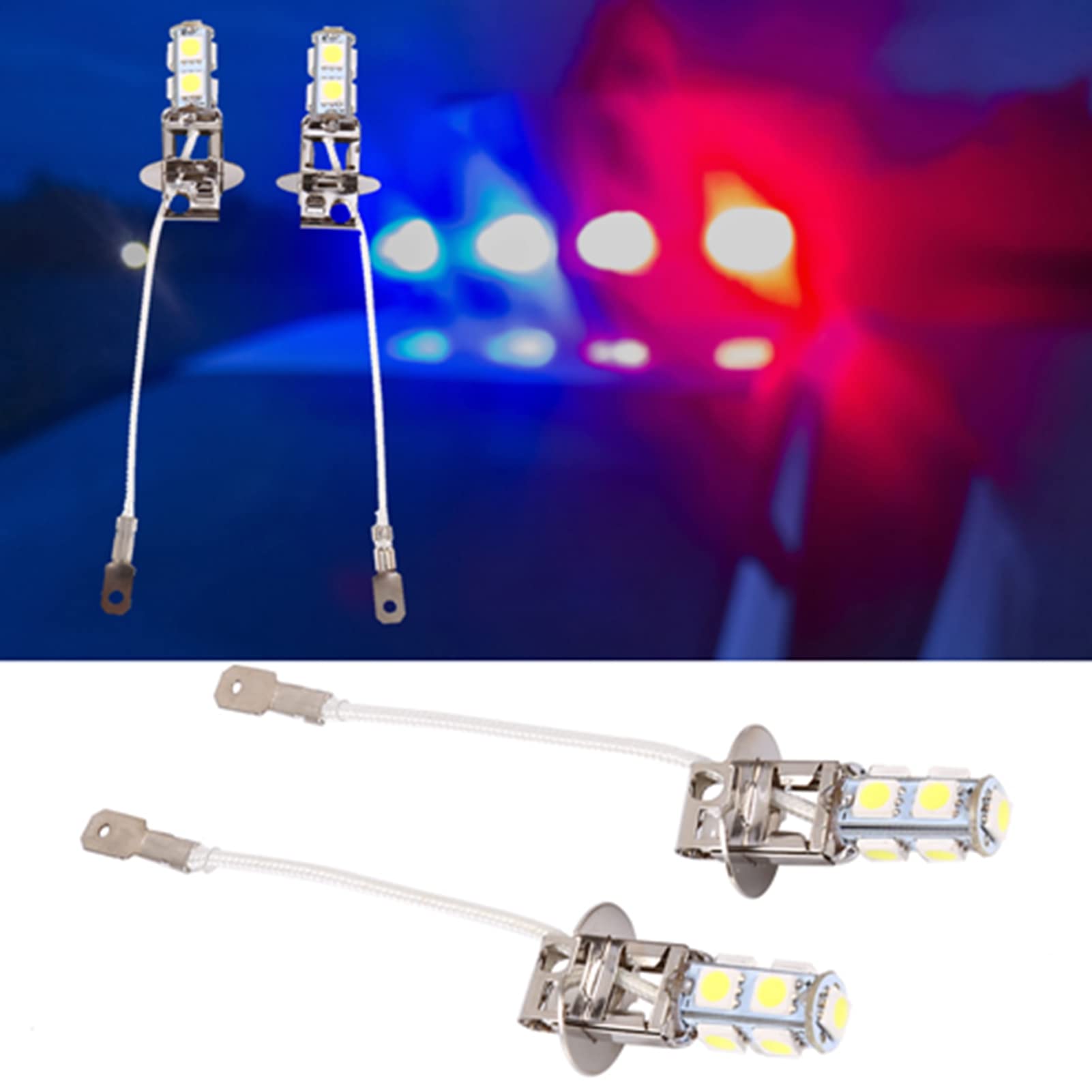 EBTOOLS do ciągnika h3 do żarówek h3 H3 5050 białe 9 SMD LED 300 Lm DC12V Auto Car przeciwmgielne żarówki LED 6500K 2 szt. akcesoria zamienne