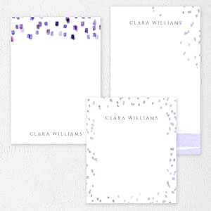 Amazon.com : Custom Purple Paint Lines Note Pad Set Personalized ...