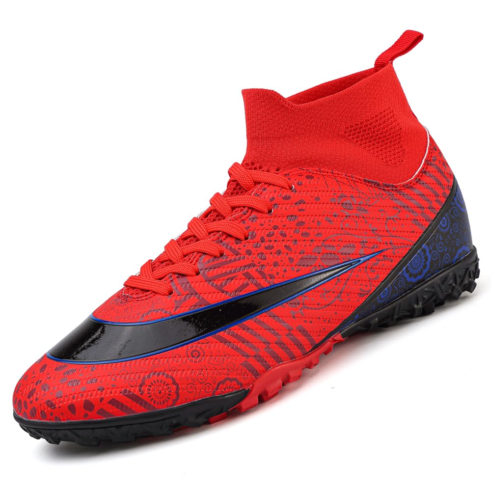 VTASQ Scarpe da Calcio Uomo All'aperto Sportivo Erba Tacchetti Teenager Adulto Training Alte Scarpe da Calcetto Spike Professionale Scarpe da Allenamento Unisex