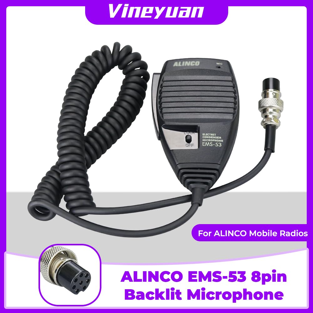 ALINCO DR-435 マイク付き Amazon.com: Vineyuan EMS-53 8-Pin Hand Mic for Alinco DR-135 DR