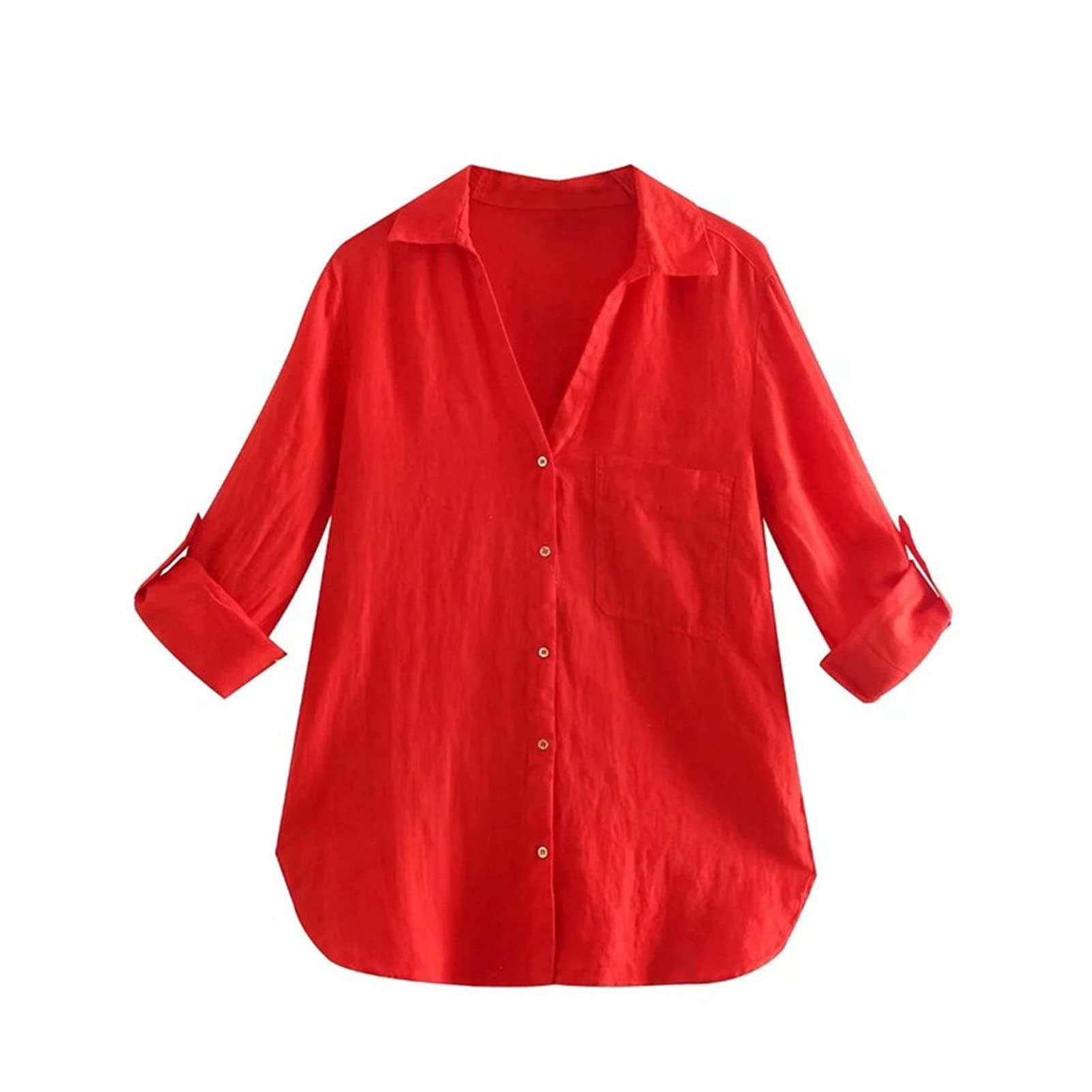 Krankenschwester Blitz Seebrasse red button shirt womens ausreichend