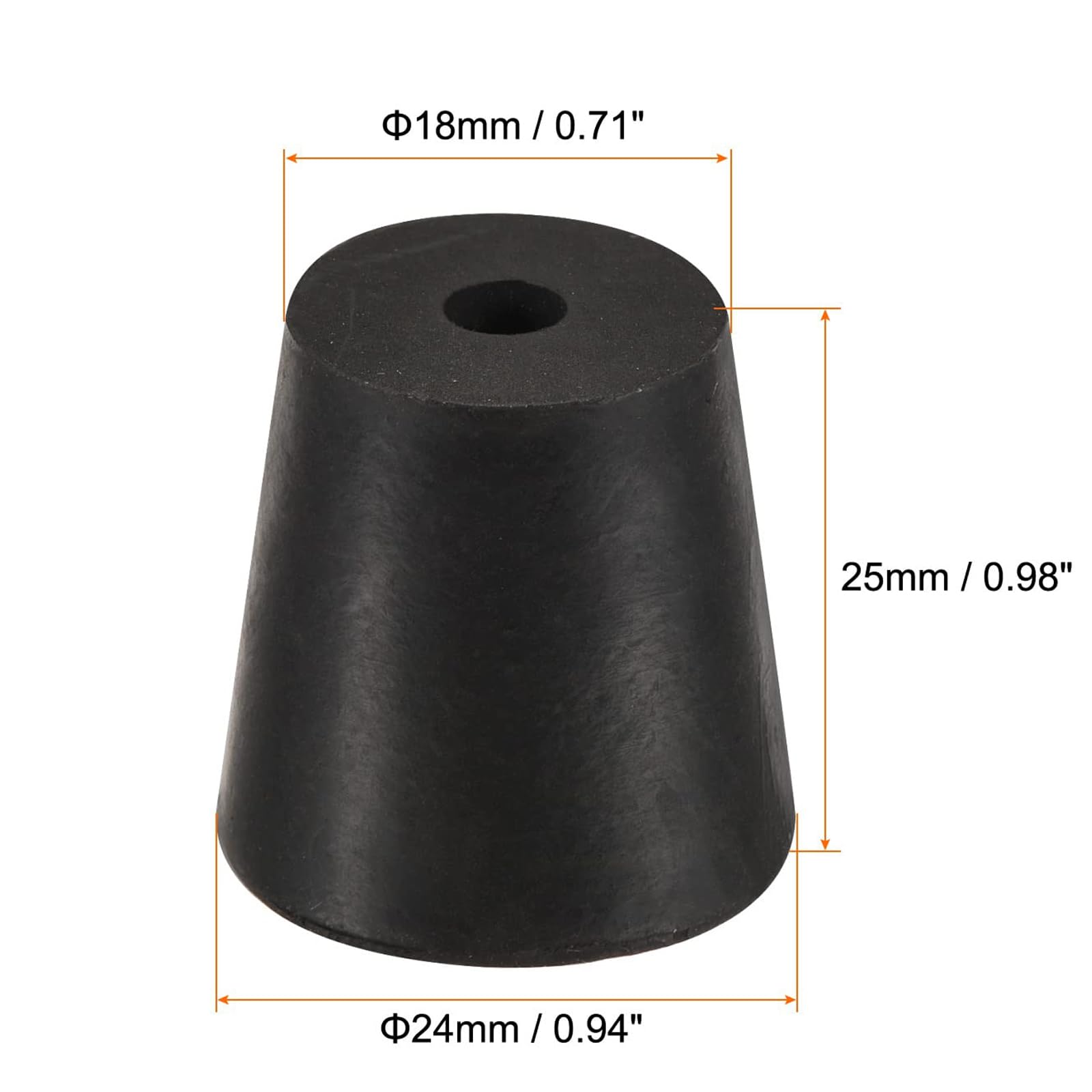TOP-VIGOR 5Pcs Rubber Tapered Plug - Image 2