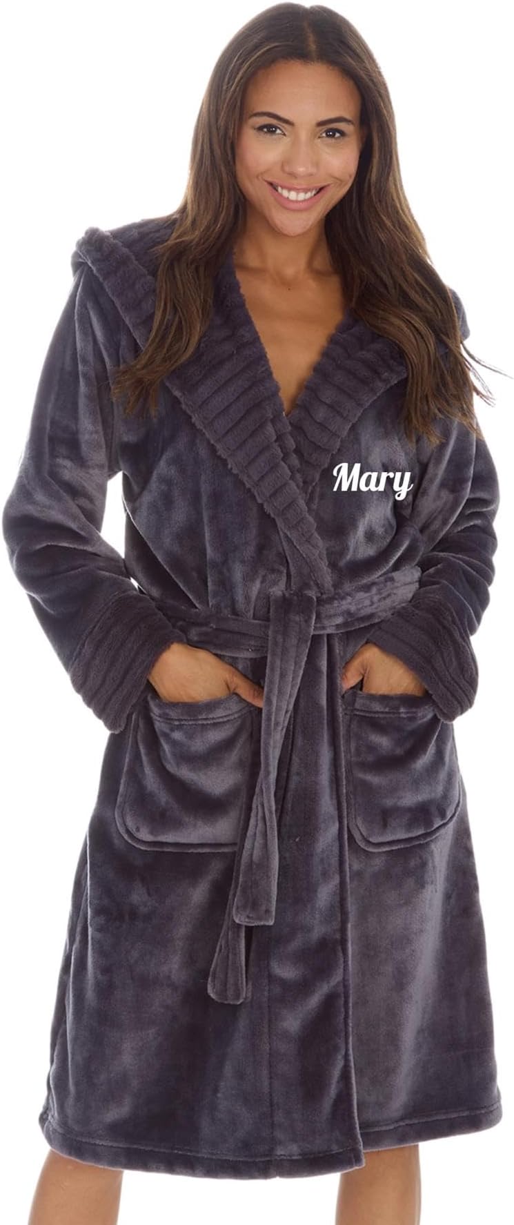 Style It UpPersonalised Womens Robe Dressing Gown - Super Soft and Warm Fleece Bathrobe - Ideal for Gifting - Available in Range of Sizes and Colours