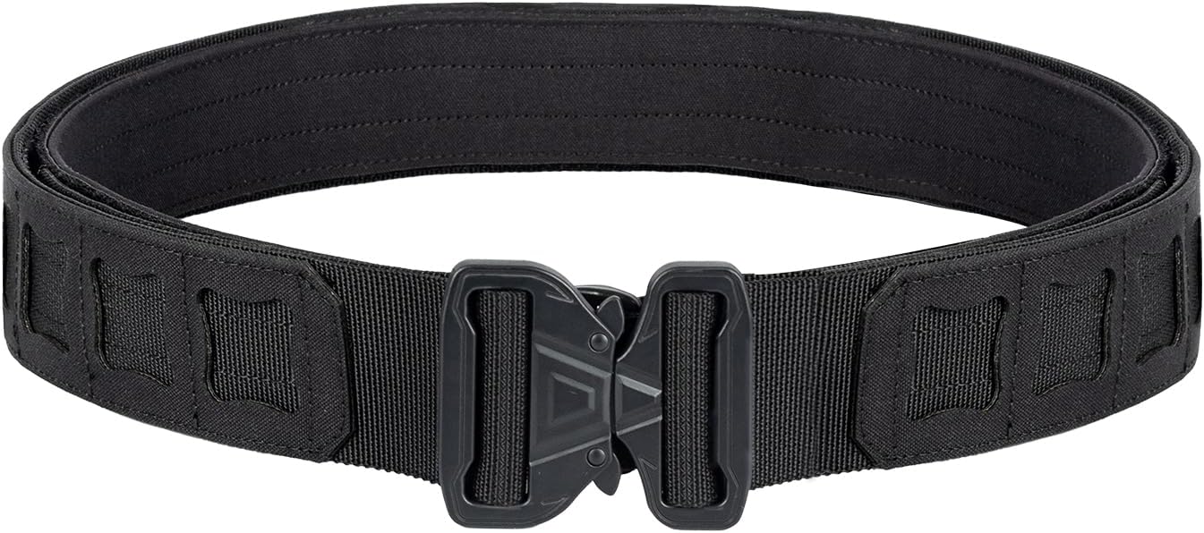 YAKEDA Tactical Battle Belt–Airsoft Reinfored Range Belt | Quick-Release Combat Ratchet Gun Belts for EDC, CCW