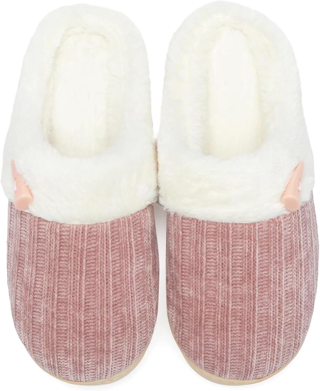 Women's Comfy House Slippers Memory Foam Fuzzy Bedroom Scuffs Slippers Indoor Outdoor Anti Skid Home Slippers Shoes with Warm Plush Lining