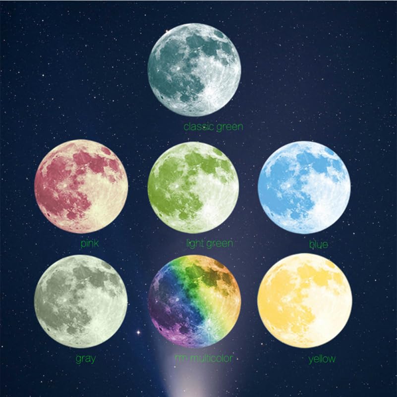 Vinilo decorativo fluorescente lunar azul para pared miniatura 4