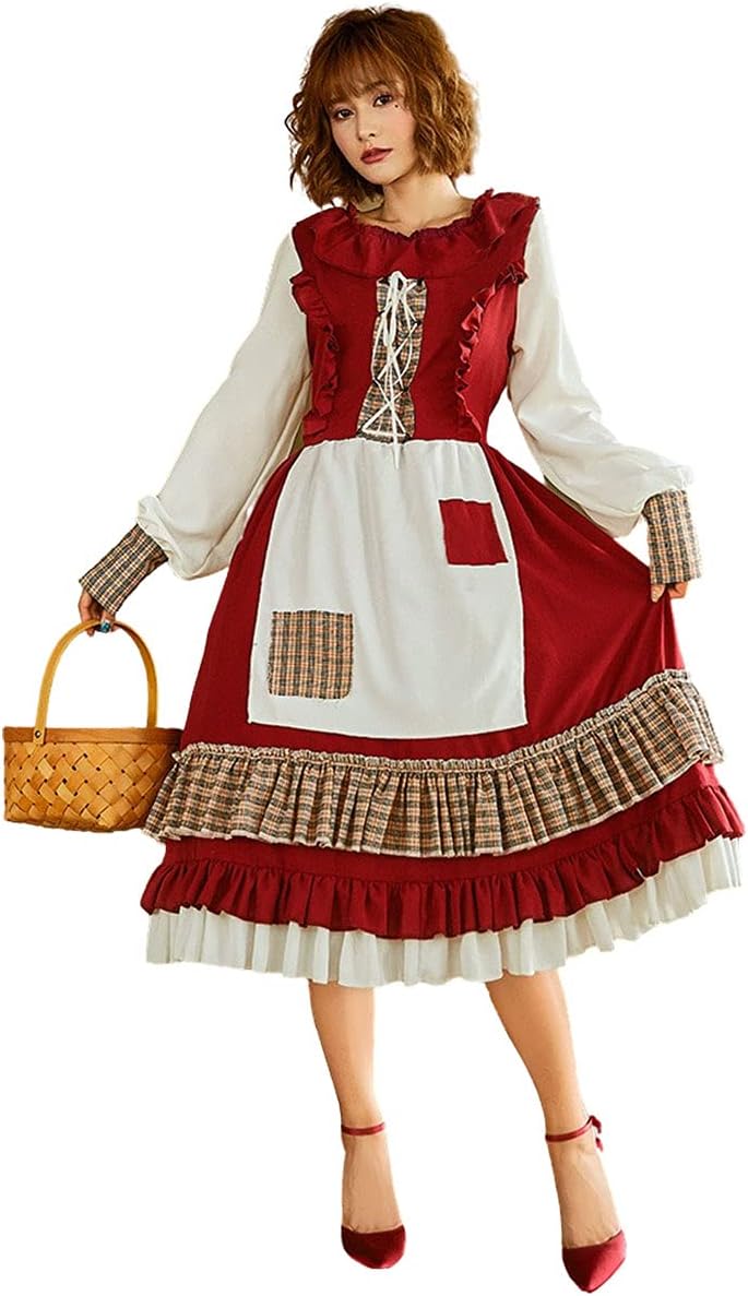 [monoii] 赤ずきん コスプレ ハロウィン 仮装 レディース あかずきん コスチューム ハロウィーン 衣装 Halloween コス 大人