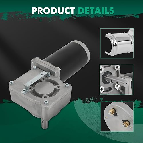 Miniatura 4 de SCITOO 600W 50:1 1.5HP 12v universal repuesto camión volquete remolque lona motor con cubierta cromada