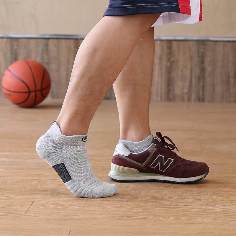 Image of Ankle Athletic Socks, 3 Pairs Anti-slip Cushioned Breathable Sports Socks for Men&Woman