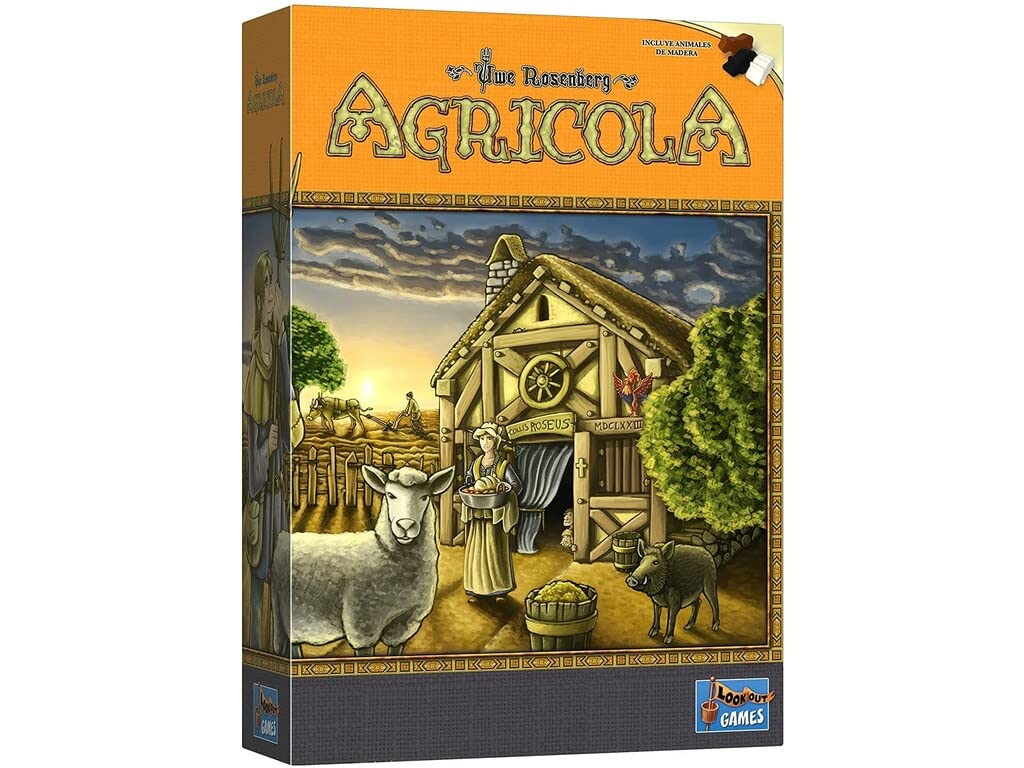 Asmodee Agricola, Wielokrotnie nagradzana strategiczna gra planszowa | Dla dorosłych i młodzieży, od 12 lat, 1-4 graczy, 90 minut na grę, hiszpański