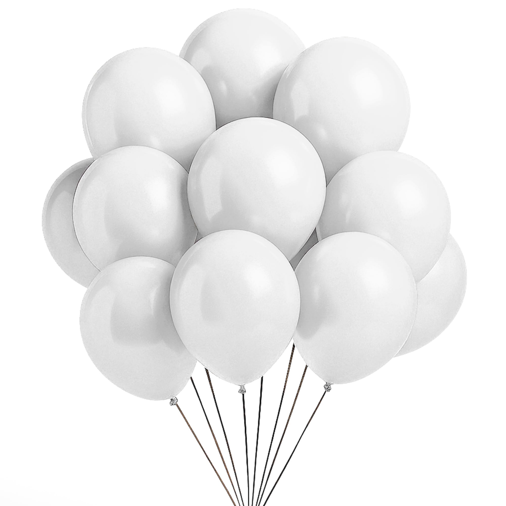 White Balloons 10 Inch Latex Balloons Plain Helium Balloon for Happy Birthday Wedding Anniversary Baby Shower Christmas Festival Party Decoration, Romantic Valentine's Day Party Supplies, Pack of 500
