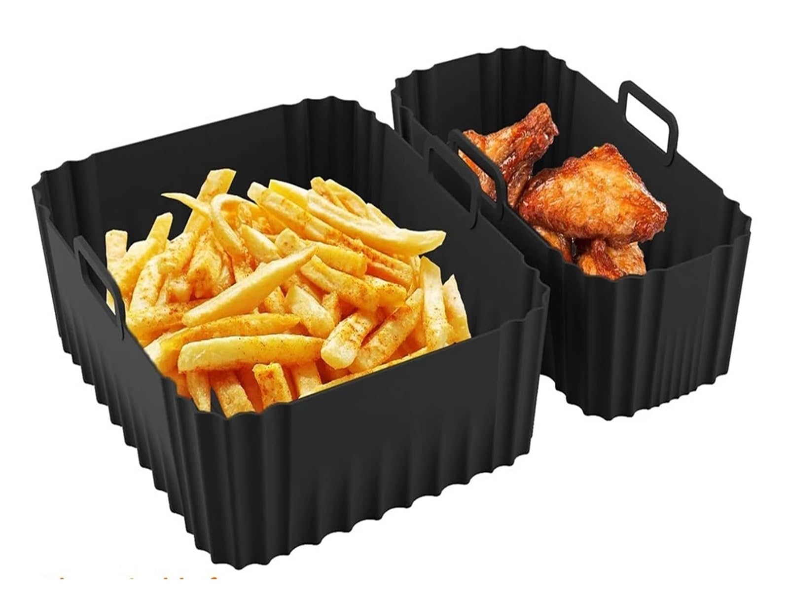 Genérico Revestimiento de Silicona for freidora de Aire de Doble Cesta | For 6L/3L, reutilizable, antiadherente, doble cesta, fácil de limpiar