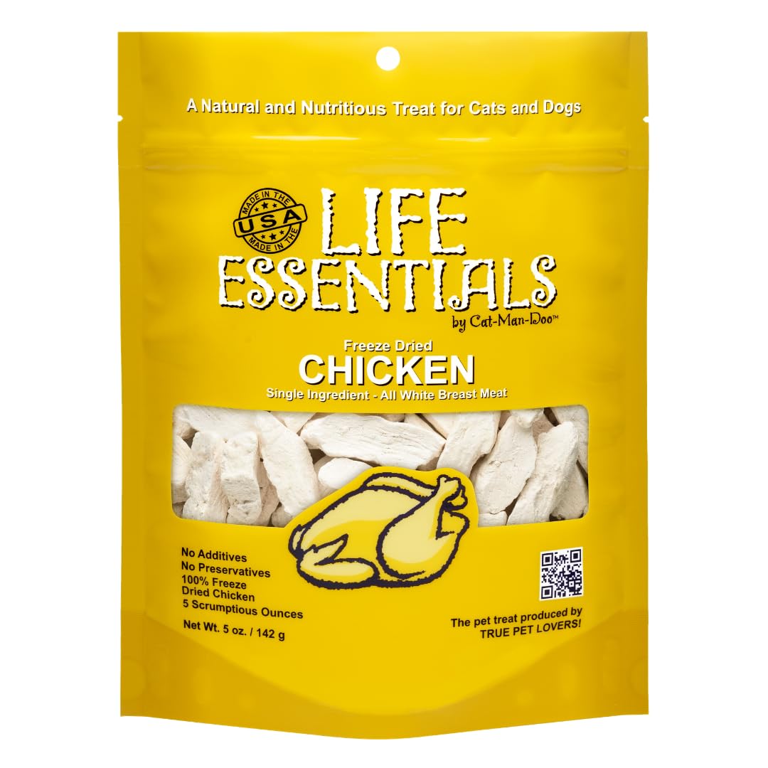 Life Essentials by Cat-Man-Doo - Chicken - 5 oz Bag - Freeze Dried - for Pets