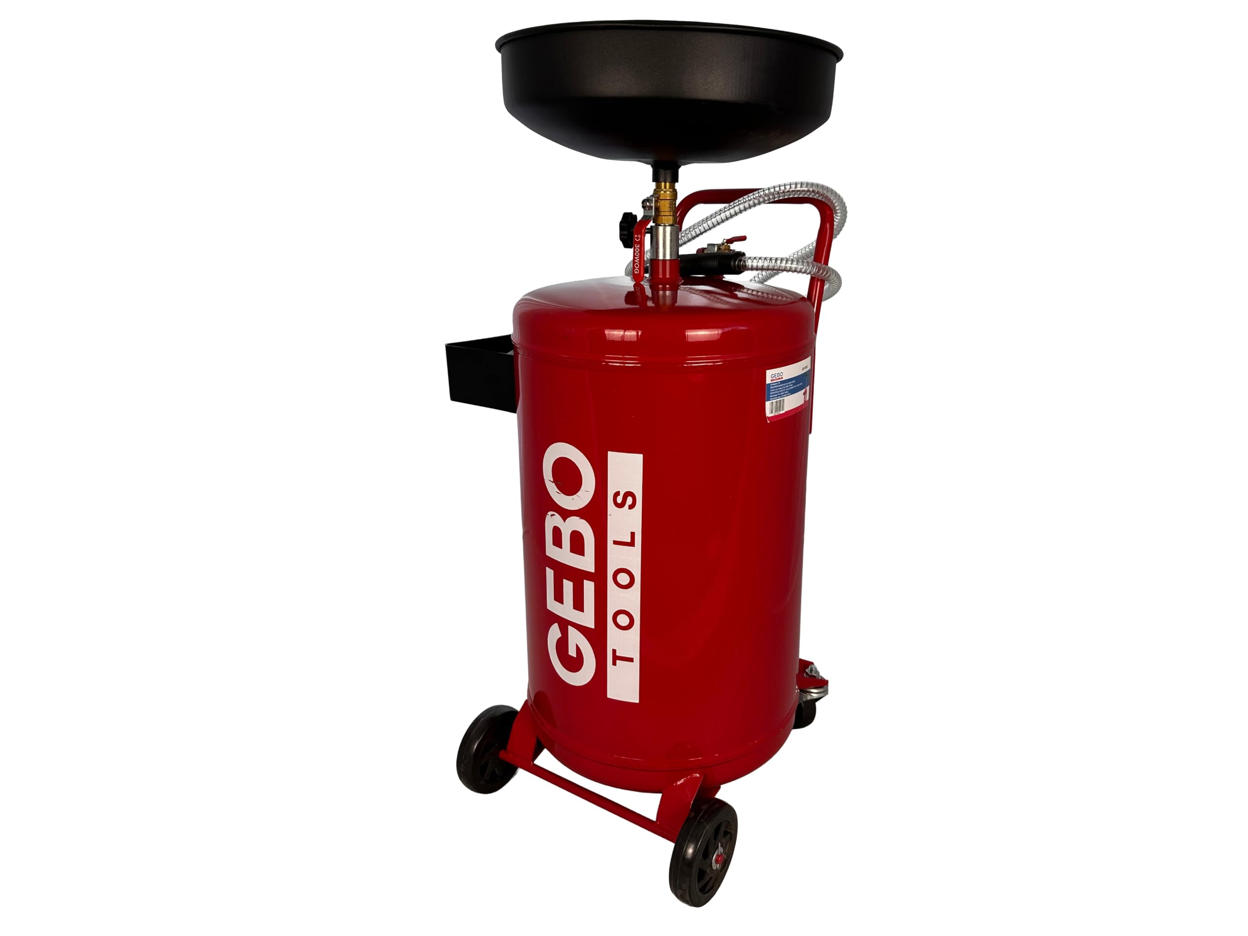 Serbatoio di Scarico e Cambio dell'olio, drenaggio Olio esausto, trasferimento del Carburante Fluido, Imbuto Regolabile in Altezza, con valvola di Regolazione della Pressione,75 Litri
