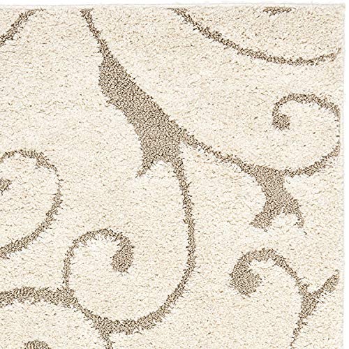 Image of Handwoven Microfibre 3D Rug for Living Room (Ivory & Beige, 5 X 5 Feet (Square), Microfibre)