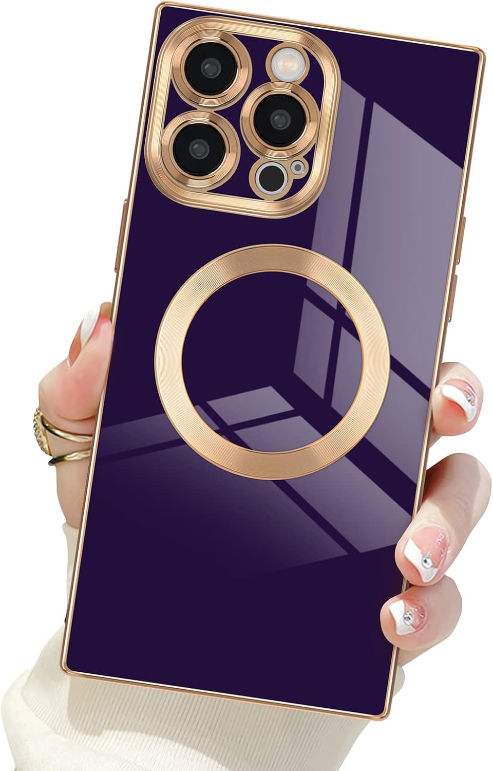 Newseego for iPhone 14 Pro Max Case, Luxury Plating Edge