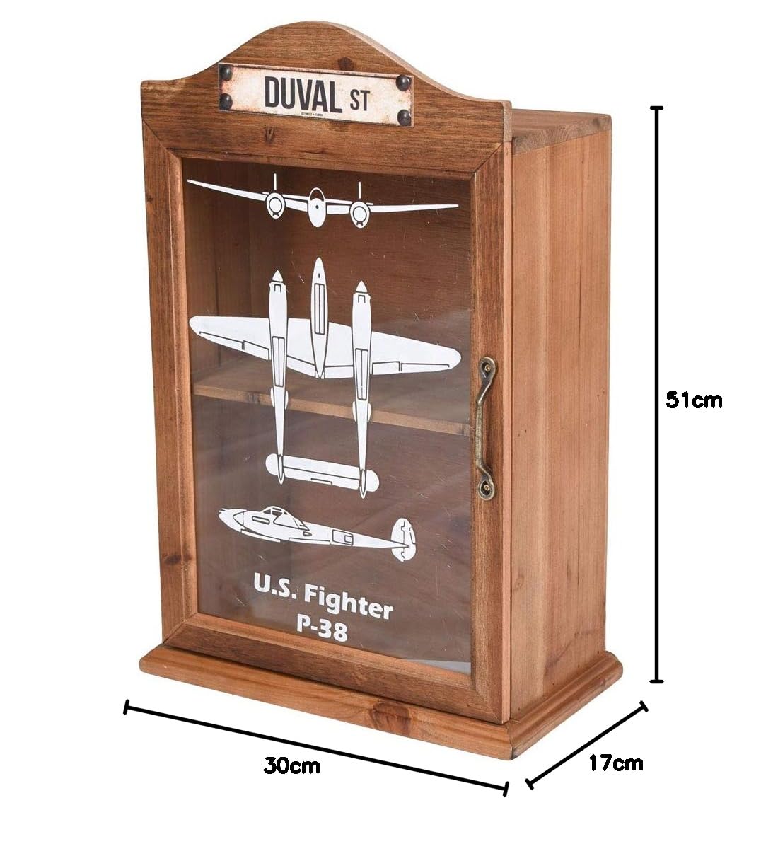 Shabby Chic Säulenschrank 'L‘Hotel Paris' – 93 Cm Hoch, Mit Glas & Eiffelturm-Motiv – Rustikales Schmuckstück
