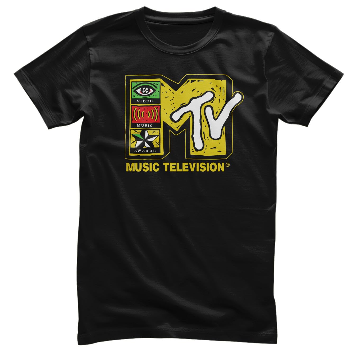 MTV Officially Licensed Video Music Awards Sketch Logo Mens T-Shirt (Black), X-Large