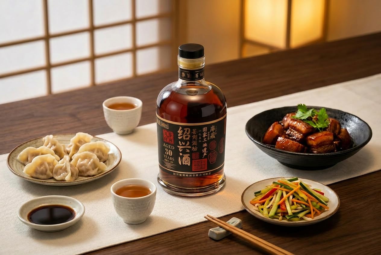 Amazon.co.jp: 紹興酒 15年熟成 鑑湖酒坊1963 680ml 瓶入り｜焼き栗の