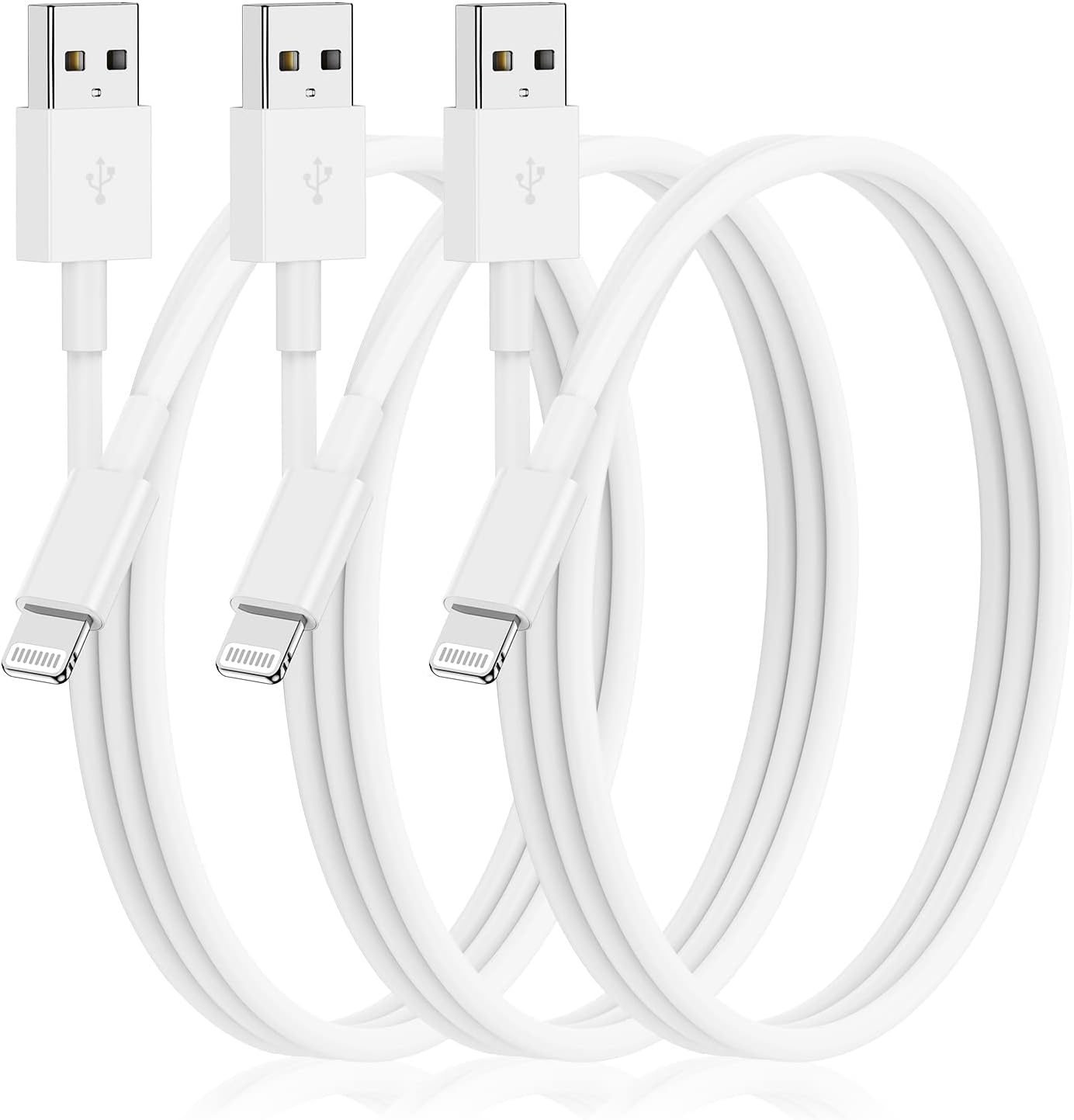 3Pack for [Apple MFi Certified] iPhone Charging Cable 3FeetLightning to USB Cable