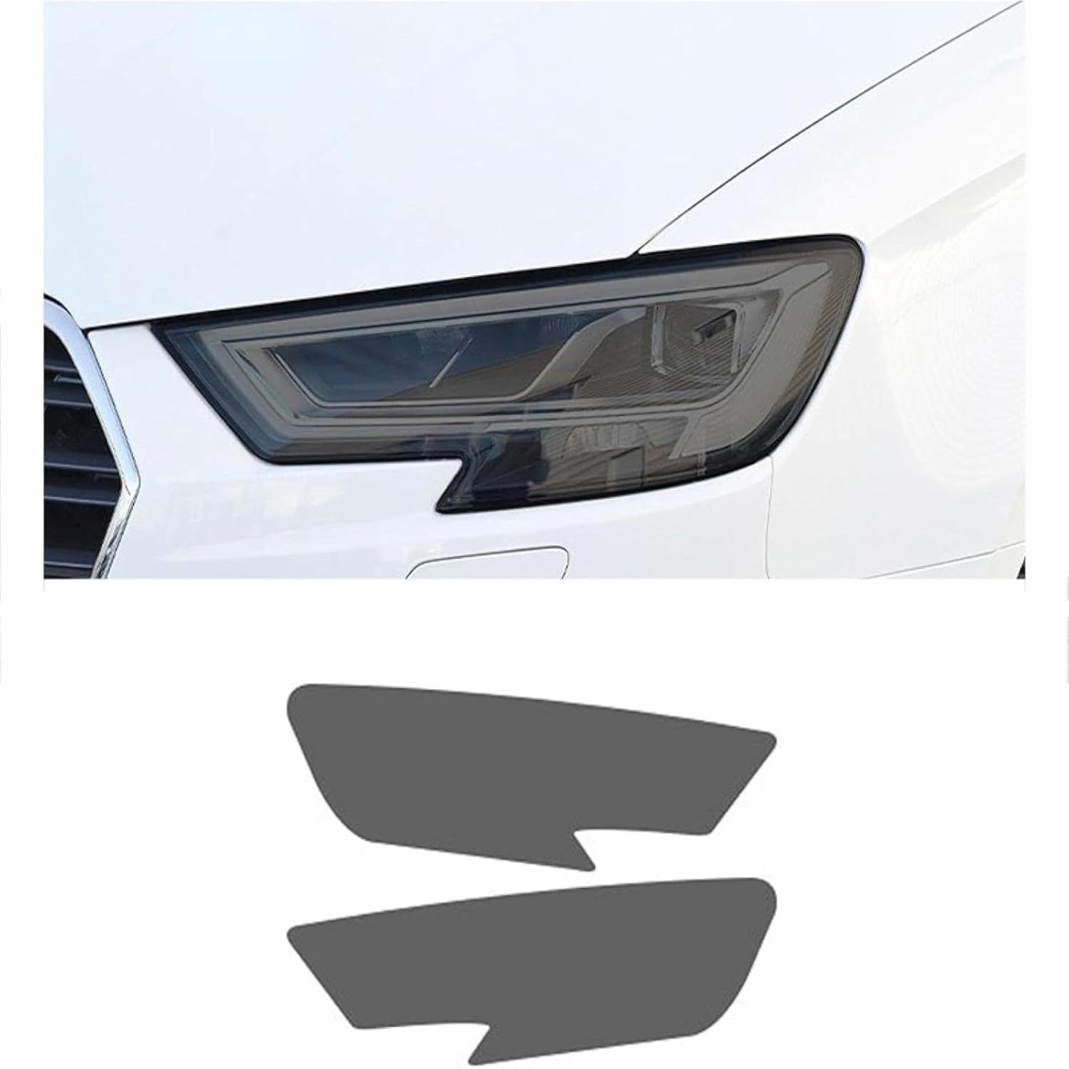 SamLng Car Front Light Film for Audi A3 8V S3 RS3 2017-2020 Car Headlight Film Front Light Transparent Blackened Moulding Vinyl Protection Sticker Car Light Film