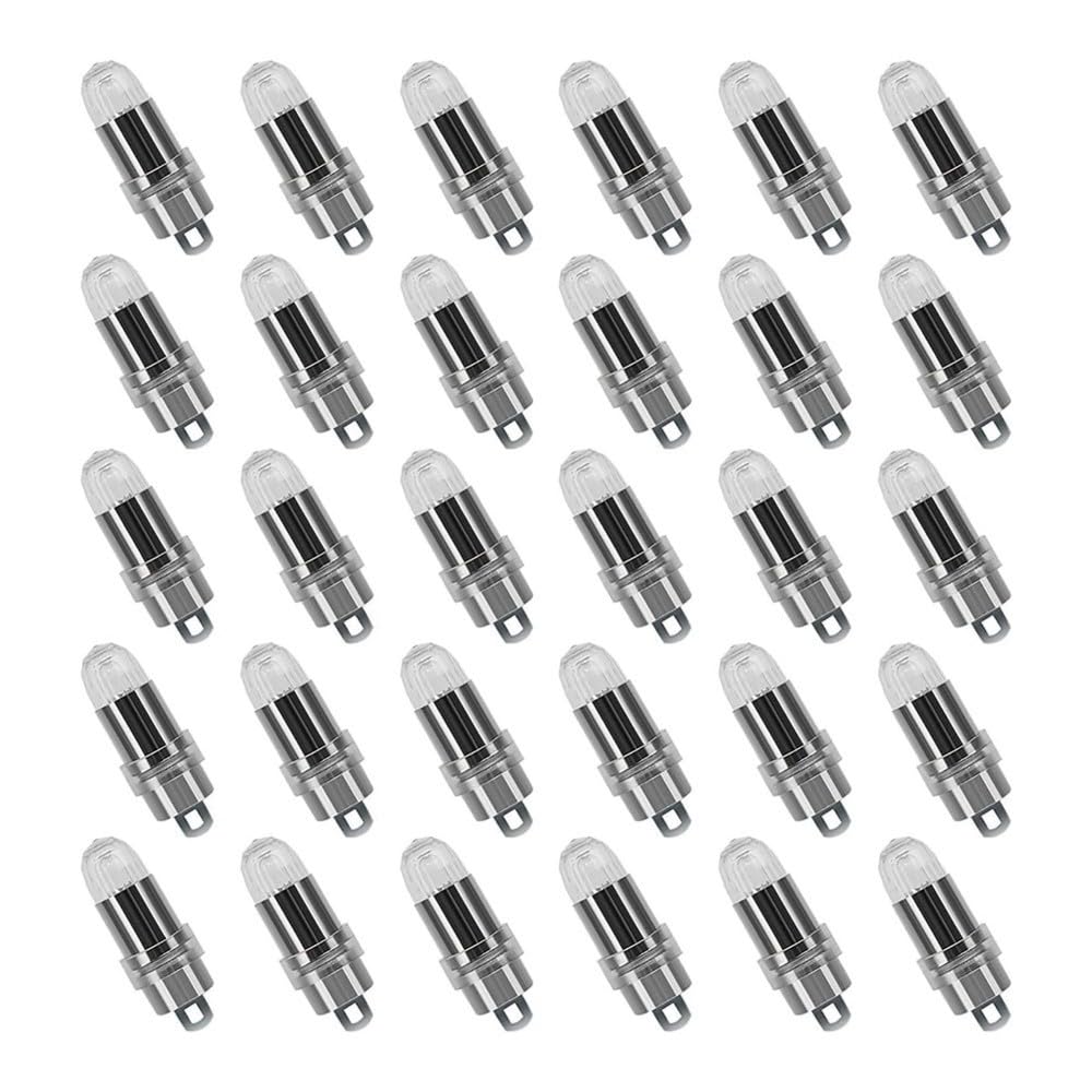 Hndhbfgrt Waterproof LED Party Lights 30x Battery Operated Seasonal Lighting for Balloons Paper Lanterns White