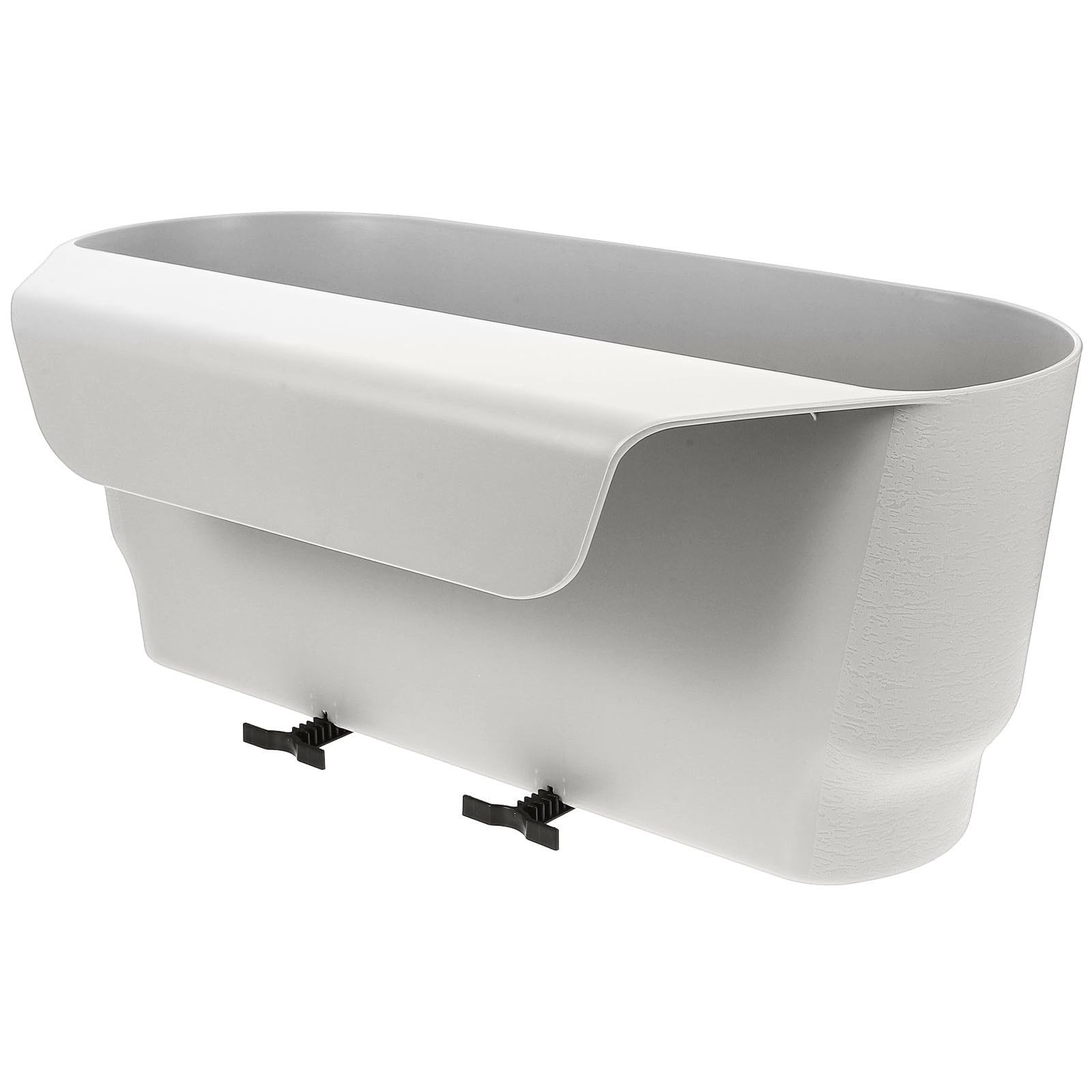 Toyvian Pot de Fleurs Suspendu en Plastique Blanc, Pratique et Robuste, Jardinière de Balustrade pour Balcon et Jardin, Pot de Fleurs Décoratif pour Plantes Succulentes