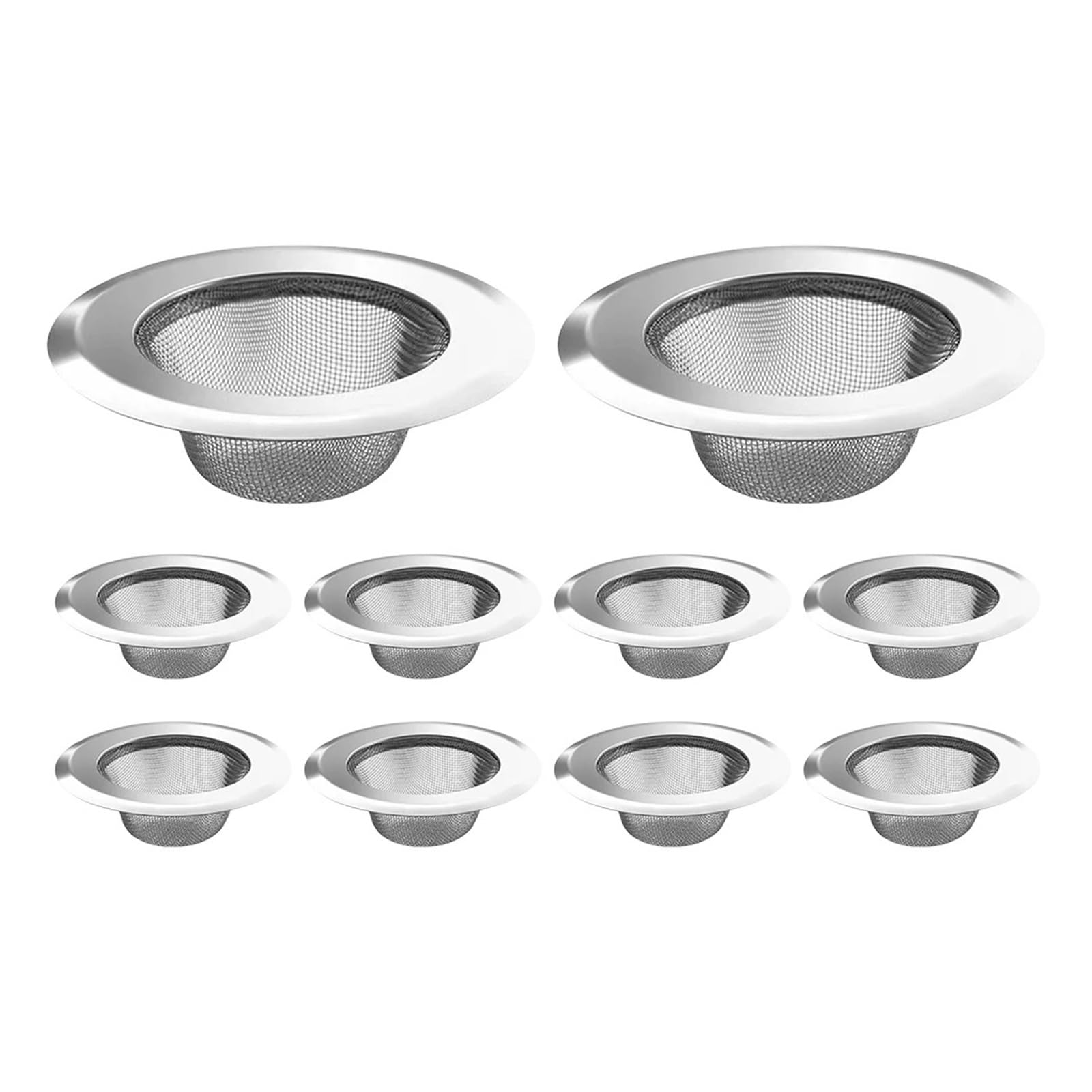 Fit for Stainless Steel Kitchen Sink Drain Strainer - Large Wide Rim Full Mesh Basket Stopper for Kitchen Sinks
