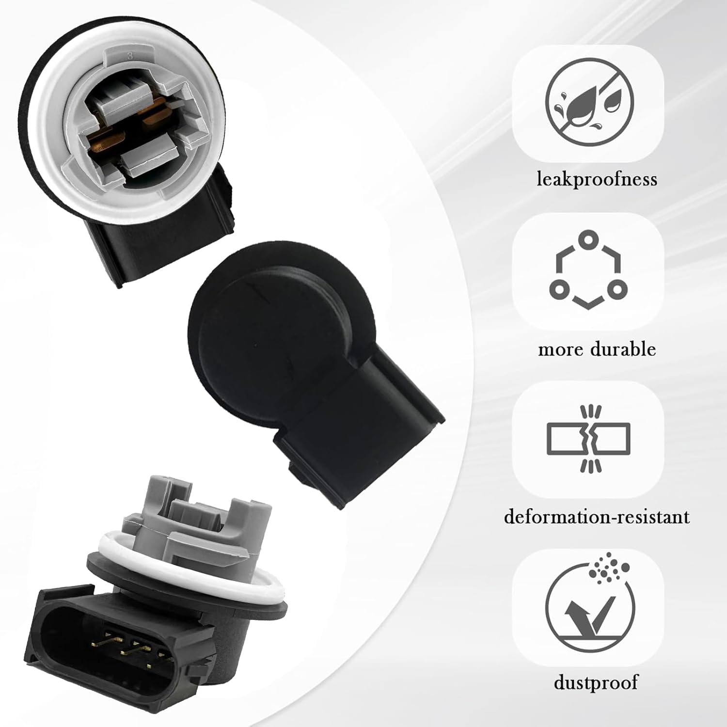 サイドマーカー ライトパーク ランプ バルブ ソケット 配線ハーネス コネクター ピグテール 2個 フォード F-150 2009-