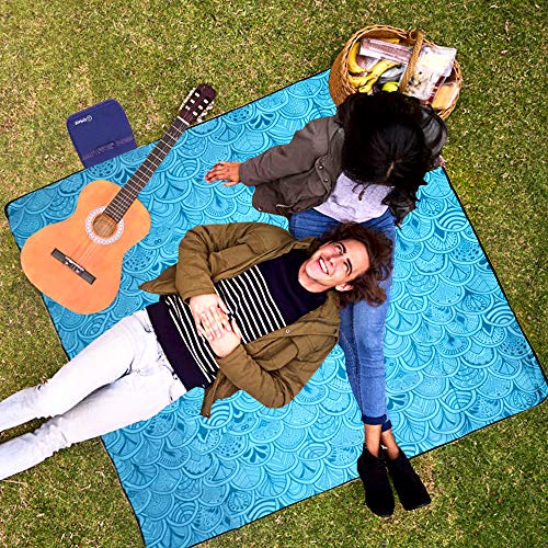 ZOMAKE Picnic Blanket Mat Waterproof Extra Large, Outdoor Blanket with Waterproof Backing for Family, Concerts, Beach, Park