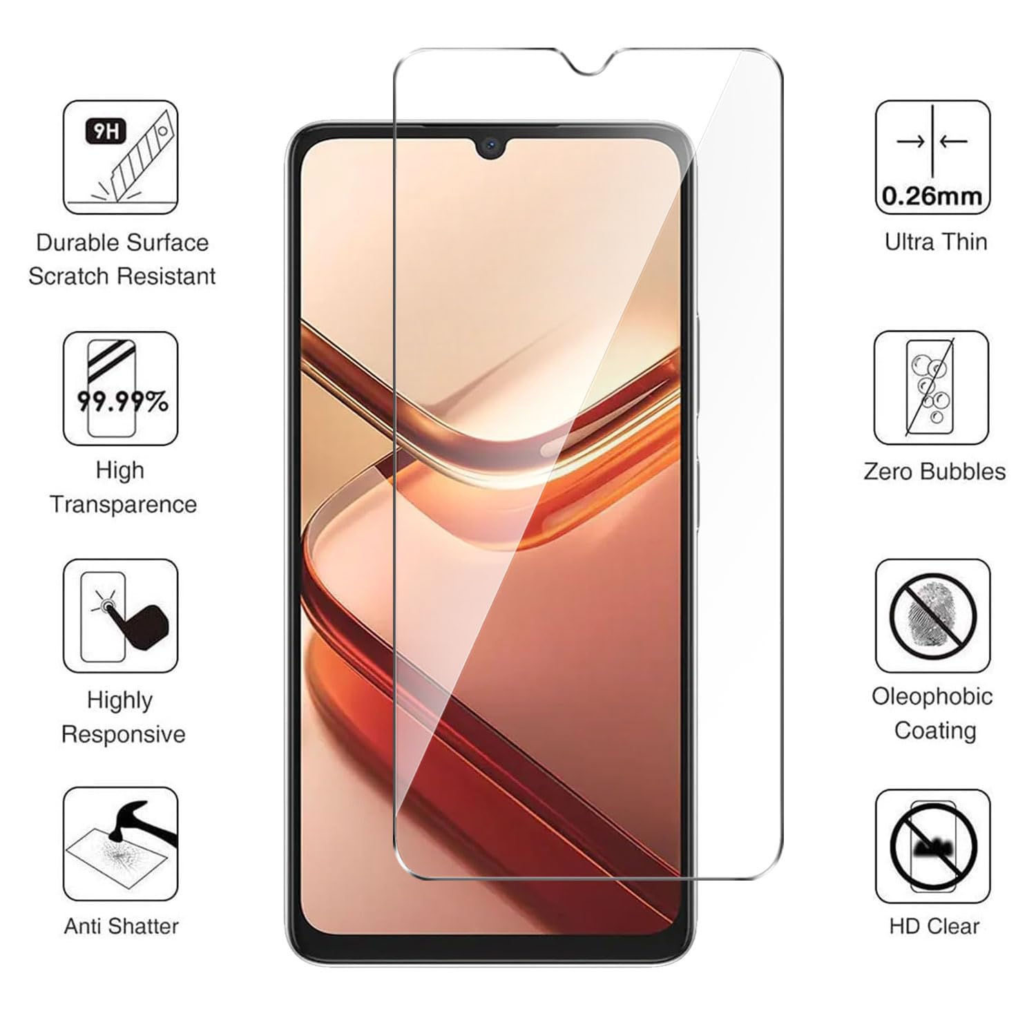 For Doogee Note 58 Pro Case 2 Pack Tempered Glass Botswana