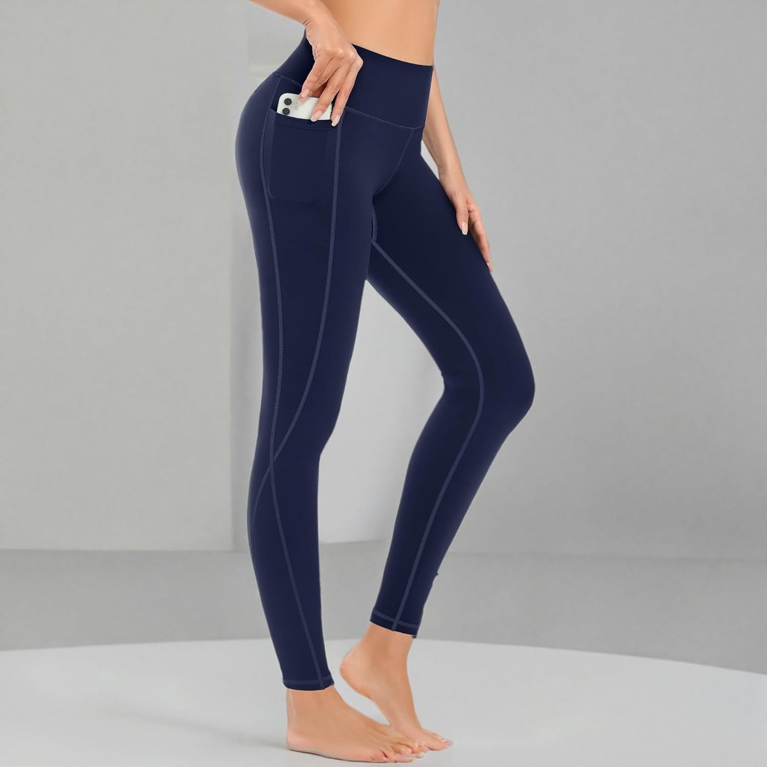 MIRITY 4 Pack Yoga Leggings with Pockets for Women - High Waist Tummy Control Pants for Workout - Image 6