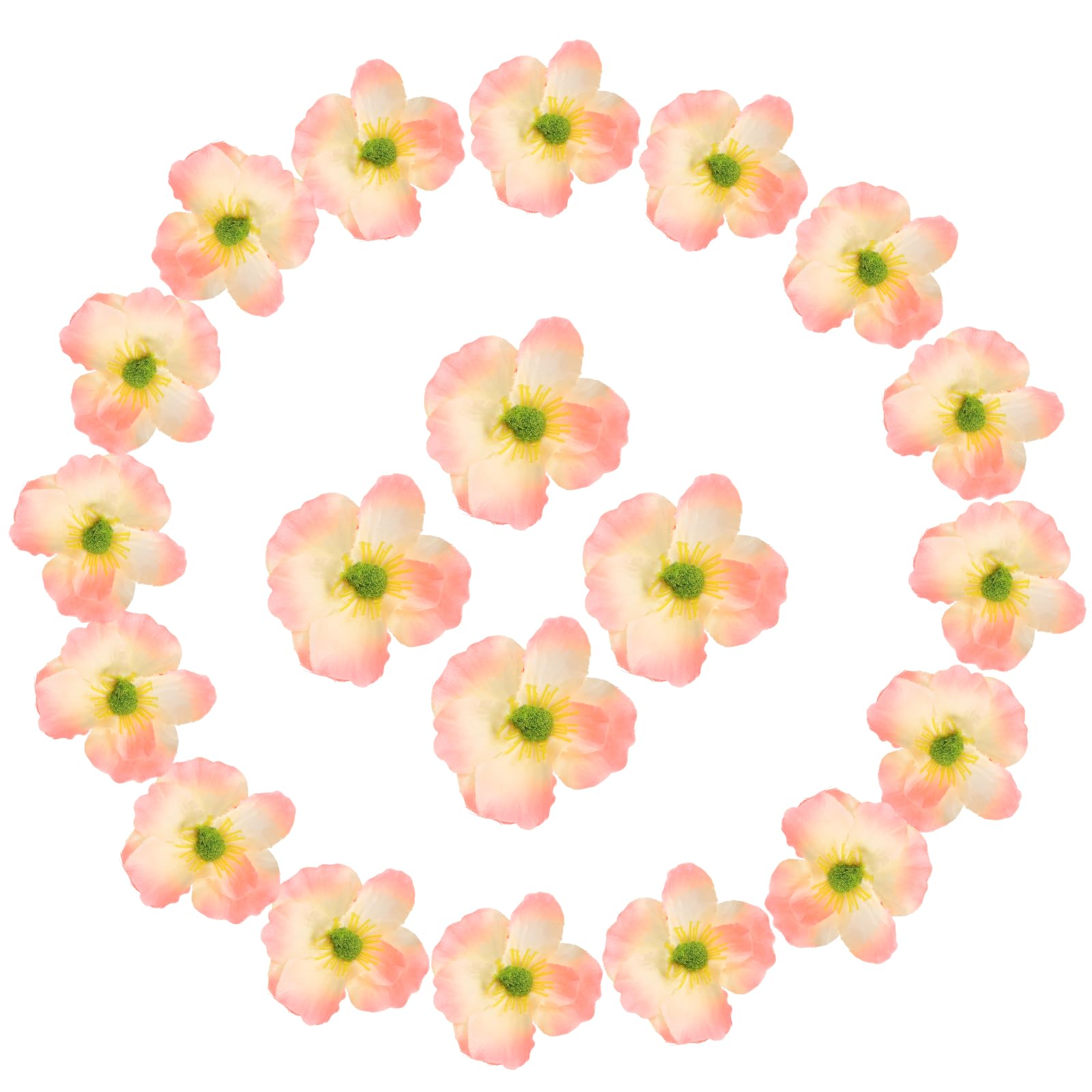 Fleurs artificielles corail en lot de 50 têtes légères pour loisirs créatifs