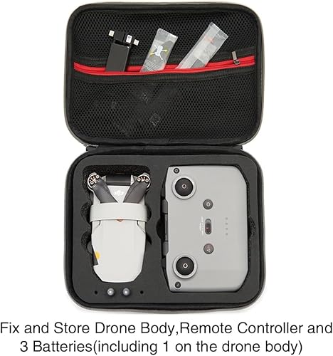 Miniatura 1 de PALUMMA Funda para dron DJI Mavic Mini 2/2 SE, carcasa dura, compatible, portátil, gris, EVA