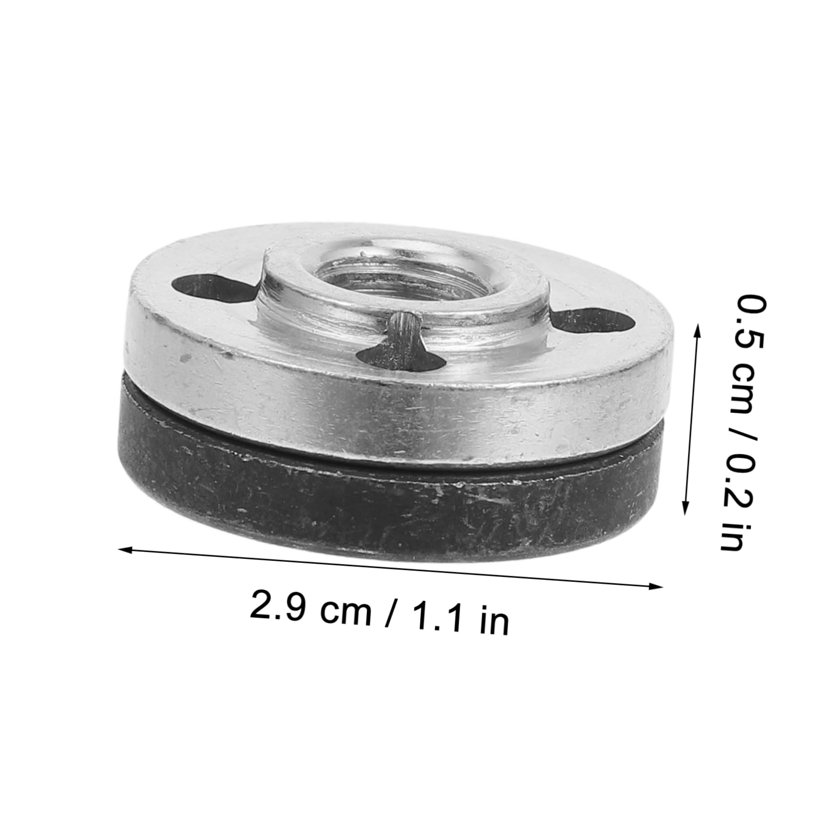 Mikikit 2pcs Grinder Flange Nut Set for Angle Grinder M10 Pressure Plate Replacement Parts for Grinding Tools