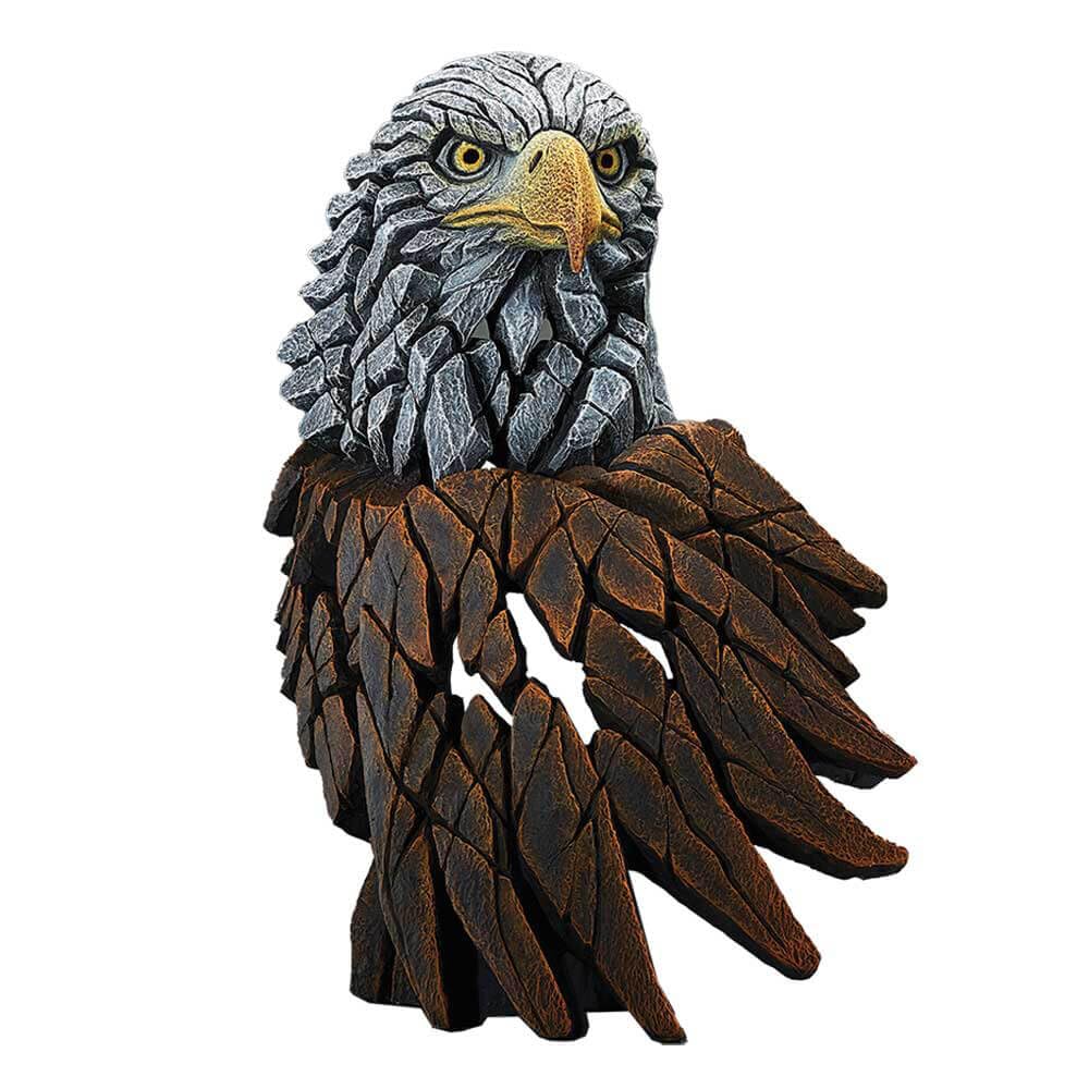 Enesco Edge Sculpture Bald Eagle Animal Figurine, 14.5 Inch, Brown and White