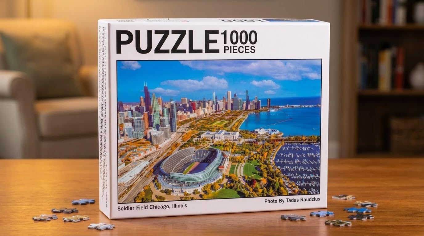 Chicago Puzzle, Soldier Field Jigsaw Puzzle 1000 Pieces