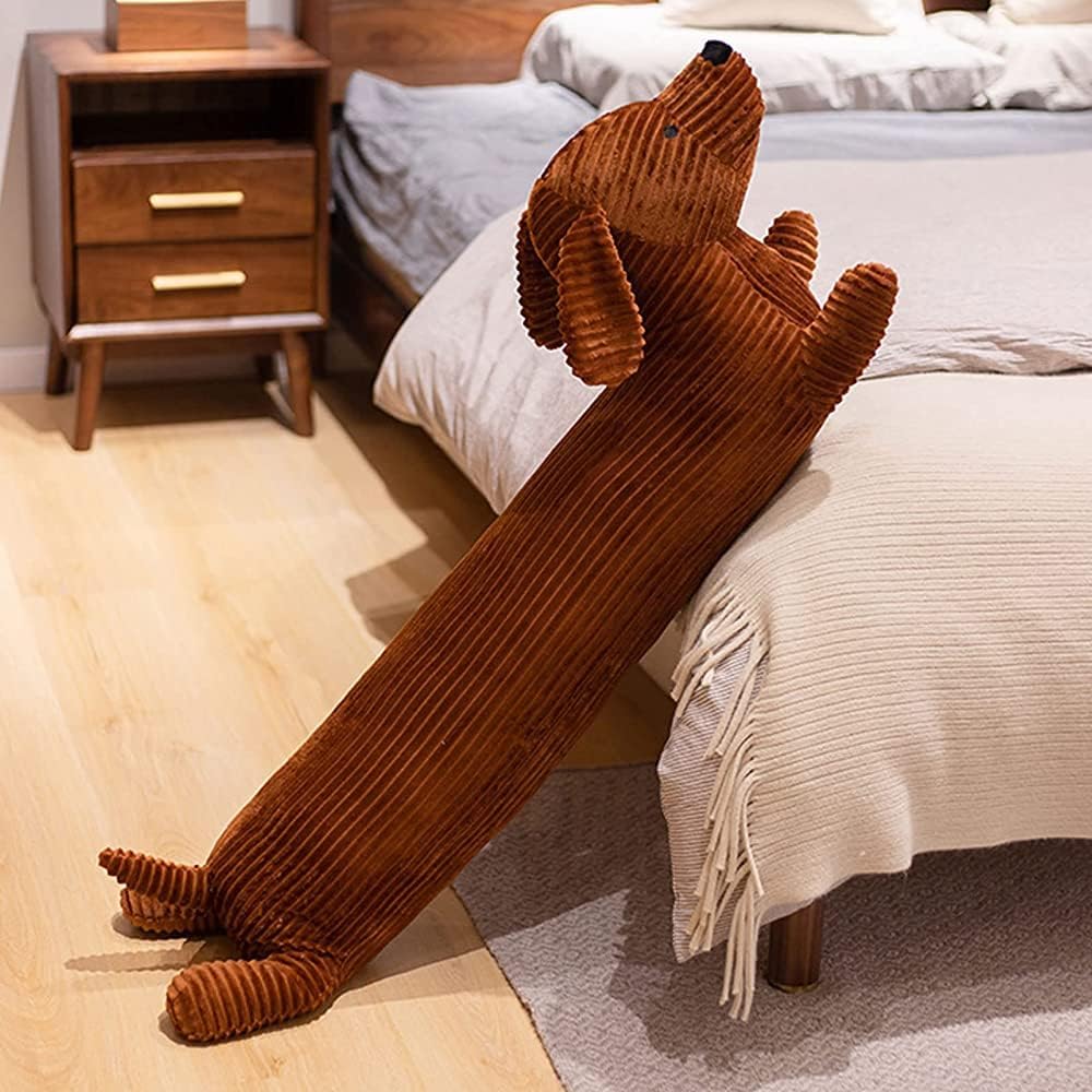 Enhopty 19.6” Giant Dachshund Dog Plush Pillow Puppy Wolf Stuffed Animal Plushie Hugging Long Body Throw Sleeping Pillow for Kids Christmas (19.6inch, Dachshund) Dachshund 19.6inch