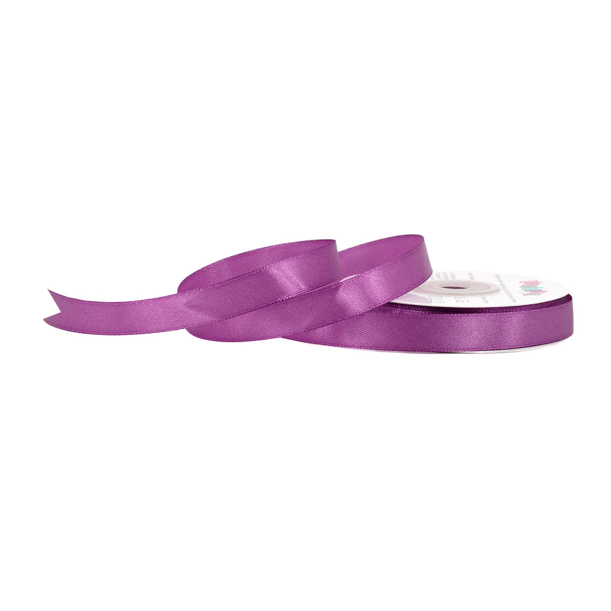 Satinband 12mm x 25m Rolle - FARBAUSWAHL in 3/6/12/18/25/38/50/75/100mm - farbecht & waschbar - Schleifenband für Hochzeit - Geschenkband zum Verpacken Dekorieren Basteln - Pflaume 473