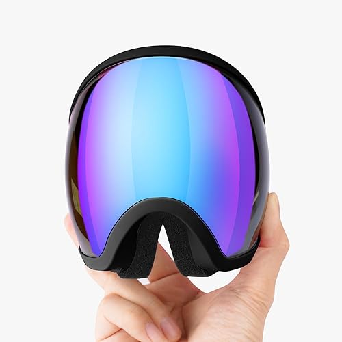 Miniatura 3 de LOEO Gafas de esquí de nieve, gafas de snowboard para hombres, mujeres, adultos, jóvenes y mayores de 15 años, gafas de moto de nieve
