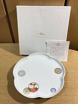 深川製磁 希少 梅型 花型 取り皿 中皿 木箱付 Amazon.co.jp: 深川製磁 寿赤絵 梅型八寸皿 1枚 プレート 皿