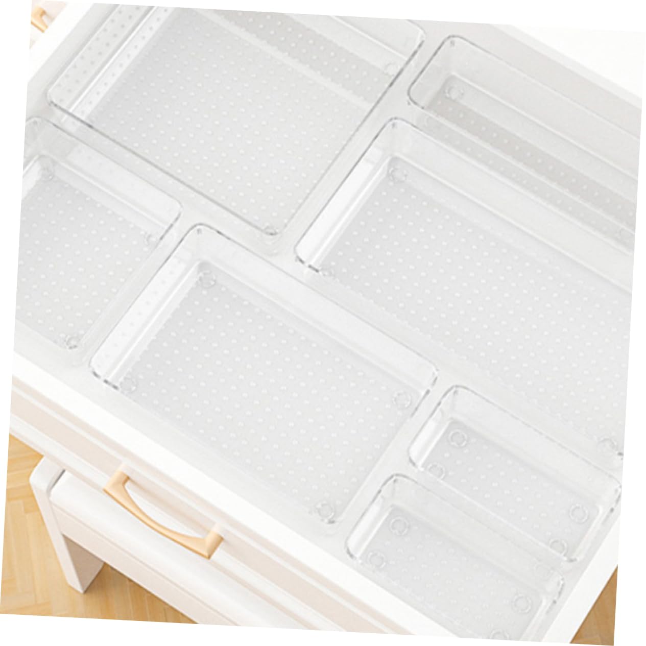 Organizzatore da Cassetto Trasparente Pet 15 Pezzi, 4 Misure | Cucina e Ufficio, Spazio Capiente e Facile da Pulire, Vassoi Modulari per Oggetti Vari