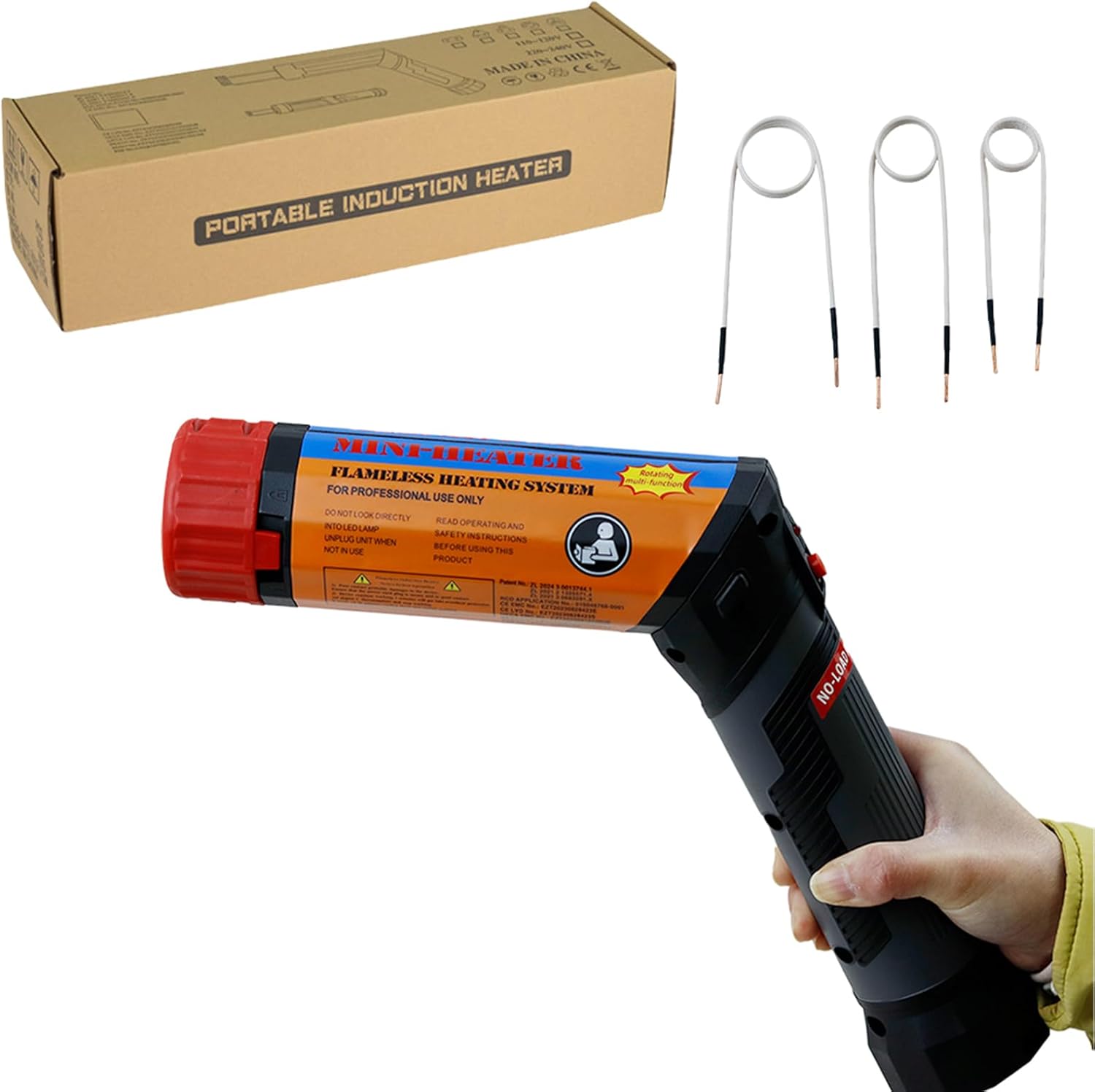 Induction Heater Bolt Removal, 1800W 110V Induction Bolt Heater Tool with 4 Coil, Flameless Handheld Automotive Heat Tool for Safely Remove Nuts Bolts Bearings