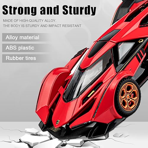 Miniatura 10 de Bugatti Bolide - Coche de juguete fundido a presión, modelo de auto deportivo, aleación de zinc, vehículos de tracción hacia atrás, mini